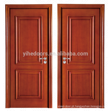 Luxo 2 painel pintado interior porta de madeira maciça para quarto